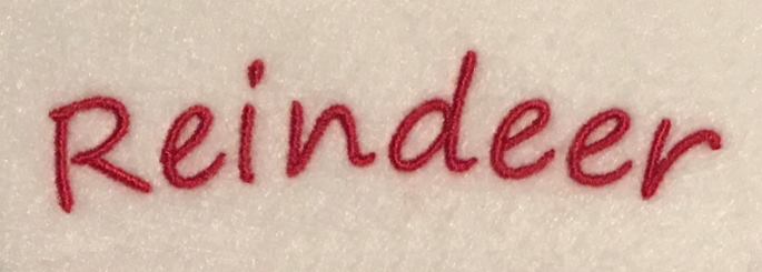 Reindeer Lettering Embroideryware vs Embird